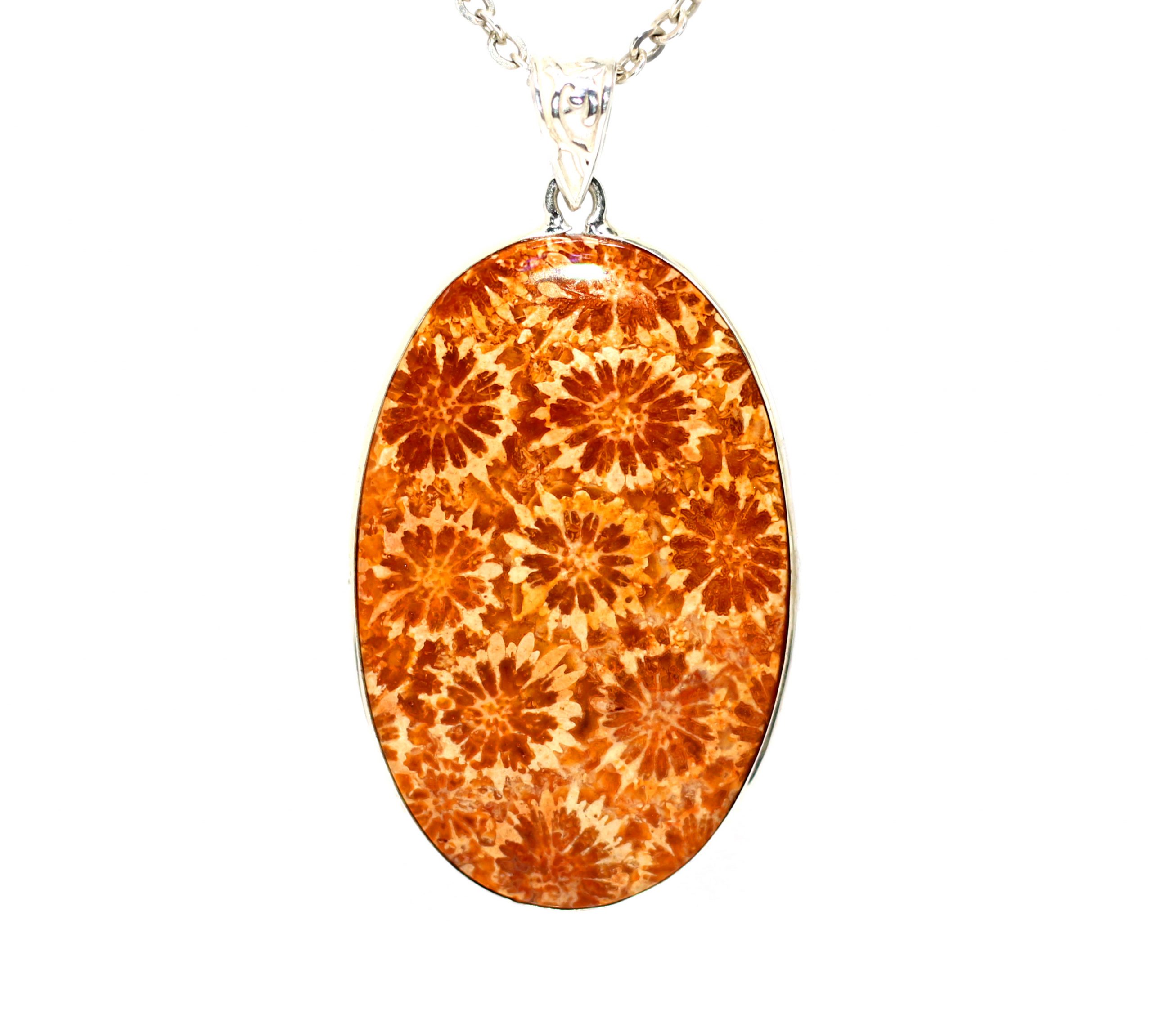 دلاية من المرجان الطبيعي المتحجر Fossil Coral الشريف للاحجار الكريمة Gemstones